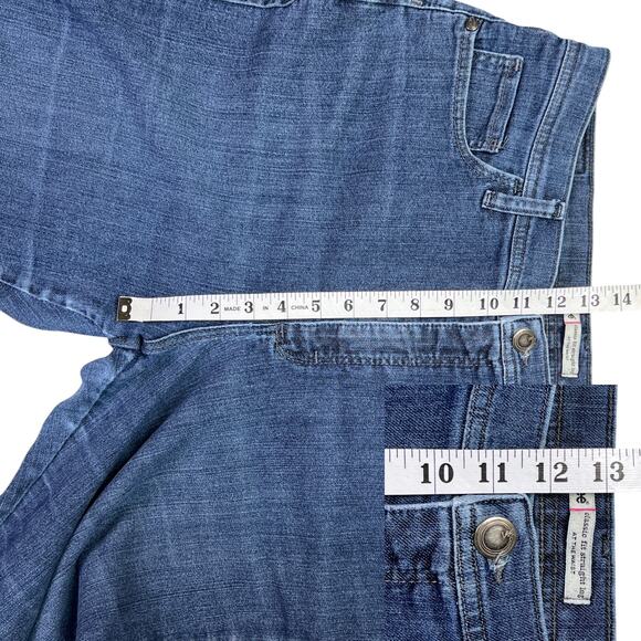 Lee Classic Fit Straight Leg Blue Jeans - At the Waist - Plus Size 16 Petite - Picture 12 of 14